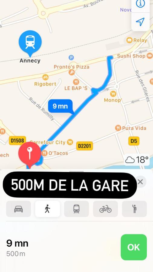 Superbe T2 A Deux Pas De La Gare Avec Parking! Lejlighed Annecy Eksteriør billede